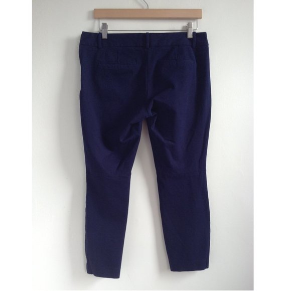 J.Crew Minnie Pant Stretch Cotton Cropped Skinny Twill Dark Navy Blue 6 - Picture 4 of 11
